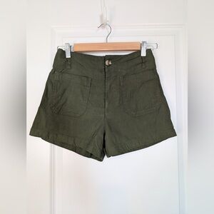 Anthropologie Maeve The Colette Magic Fabric Short Dried Fern Green Size 26